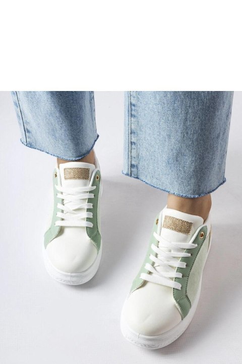 Biało-zielone buty ze złotym akcentem Palais - Solea Solea Biało-zielone buty ze złotym akcentem Palais - Solea Solea