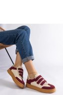Bordowe sneakersy zapinane na rzepy Mena - Solea Solea Bordowe sneakersy zapinane na rzepy Mena - Solea Solea
