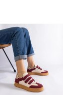 Bordowe sneakersy zapinane na rzepy Mena - Solea Solea Bordowe sneakersy zapinane na rzepy Mena - Solea Solea