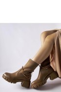 Brązowe botki z elastyczną cholewką Naser - Solea Solea Brązowe botki z elastyczną cholewką Naser - Solea Solea