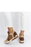 Brązowe sneakersy na koturnie Chestnut - Solea Solea Brązowe sneakersy na koturnie Chestnut - Solea Solea