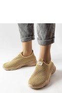 Ciemnobeżowe wsuwane buty sportowe damskie Azalee - Solea Solea Ciemnobeżowe wsuwane buty sportowe damskie Azalee - Solea Solea