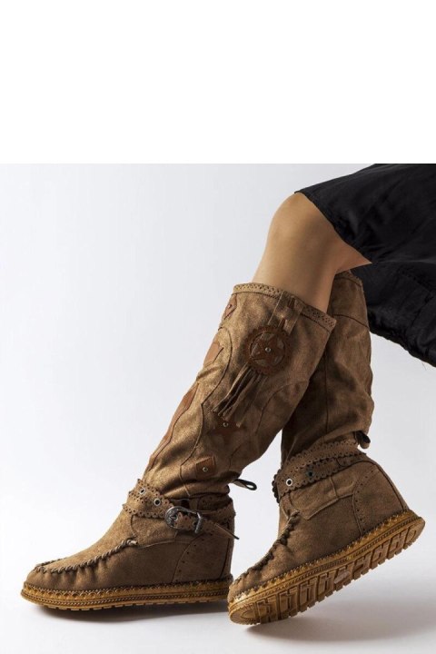 Ciemnobrązowe kozaki w stylu boho Putignano - Solea Solea Ciemnobrązowe kozaki w stylu boho Putignano - Solea Solea