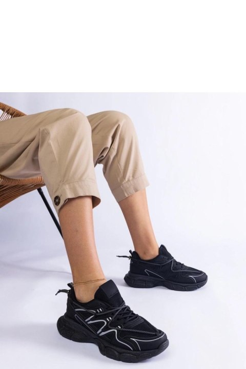 Czarne damskie sneakersy na masywnej podeszwie Colunga - Solea Solea Czarne damskie sneakersy na masywnej podeszwie Colunga - Solea Solea