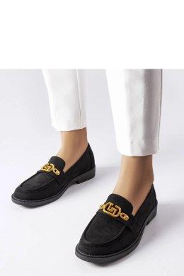 Czarne eleganckie mokasyny z ozdobą Ouellet - Solea Solea