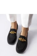 Czarne eleganckie mokasyny z ozdobą Ouellet - Solea Solea Czarne eleganckie mokasyny z ozdobą Ouellet - Solea Solea
