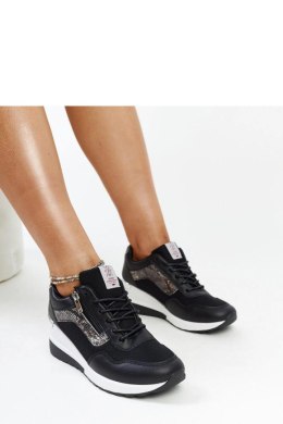 Czarne sneakersy damskie na koturnie CROSS JEANS - Solea Solea