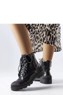 Czarne workery damskie Shell - Solea Solea Czarne workery damskie Shell - Solea Solea