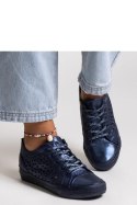Granatowe ażurowe trampki Safune - Solea Solea Granatowe ażurowe trampki Safune - Solea Solea