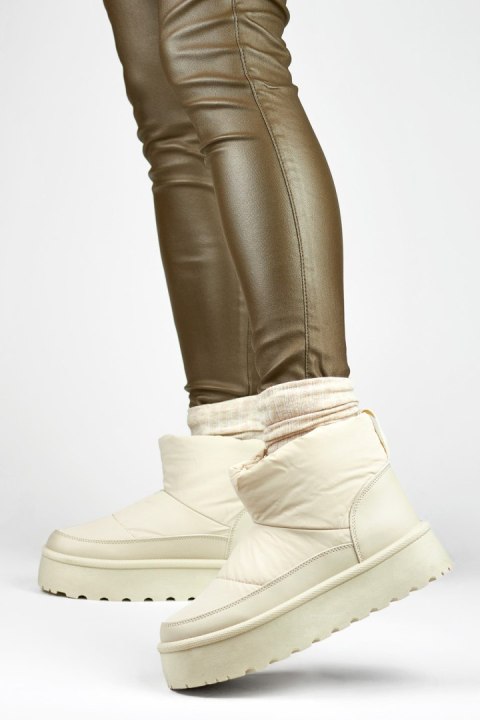 Śniegowce Model J2-38-BE Beige - PRIMO PRIMO Śniegowce Model J2-38-BE Beige - PRIMO PRIMO