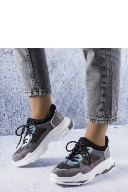 Szare sneakersy zdobione wstawkami Savard - Solea Solea
