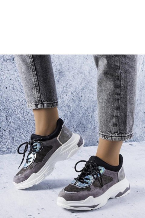 Szare sneakersy zdobione wstawkami Savard - Solea Solea Szare sneakersy zdobione wstawkami Savard - Solea Solea