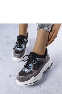 Szare sneakersy zdobione wstawkami Savard - Solea Solea