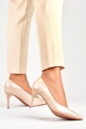 Szpilki Model GD-XR501B-APR Beige - PRIMO PRIMO Szpilki Model GD-XR501B-APR Beige - PRIMO PRIMO
