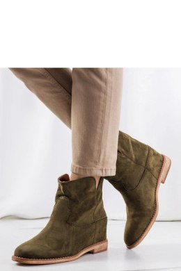 Zielone botki na krytym koturnie Zoki - Solea Solea