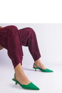 Zielone szpilki kaczuszki z otwartą pieta Mikado - Solea Solea Zielone szpilki kaczuszki z otwartą pieta Mikado - Solea Solea