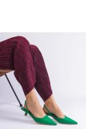 Zielone szpilki kaczuszki z otwartą pieta Mikado - Solea Solea Zielone szpilki kaczuszki z otwartą pieta Mikado - Solea Solea