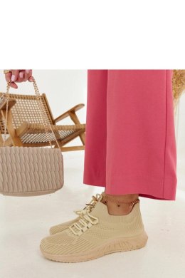 Beżowe materiałowe sneakersy Ornella - Solea Solea