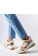 Beżowe sneakersy na koturnie Leopoldo - Solea Solea Beżowe sneakersy na koturnie Leopoldo - Solea Solea