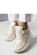 Beżowe sneakersy z metalicznymi wstawkami Ruais - Solea Solea Beżowe sneakersy z metalicznymi wstawkami Ruais - Solea Solea