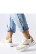 Beżowo-białe sneakersy ze złotym akcentem duffy - Solea Solea Beżowo-białe sneakersy ze złotym akcentem duffy - Solea Solea