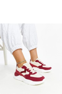 Beżowo-czerwone sneakersy na platformie Nereida - Solea Solea