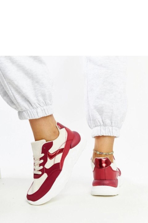 Beżowo-czerwone sneakersy na platformie Nereida - Solea Solea Beżowo-czerwone sneakersy na platformie Nereida - Solea Solea