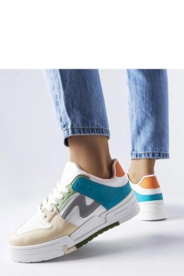 Beżowo-niebieskie buty na platformie Harter - Solea Solea