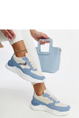 Beżowo-niebieskie sneakersy na platformie Nereida - Solea Solea
