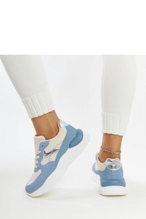 Beżowo-niebieskie sneakersy na platformie Nereida - Solea Solea Beżowo-niebieskie sneakersy na platformie Nereida - Solea Solea