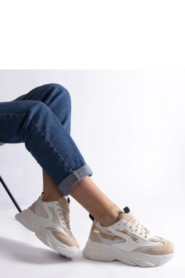 Beżowo-złote damskie sneakersy Milenka - Solea Solea
