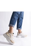 Beżowo-złote damskie sneakersy Milenka - Solea Solea Beżowo-złote damskie sneakersy Milenka - Solea Solea