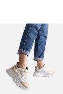 Beżowo-złote damskie sneakersy Milenka - Solea Solea Beżowo-złote damskie sneakersy Milenka - Solea Solea