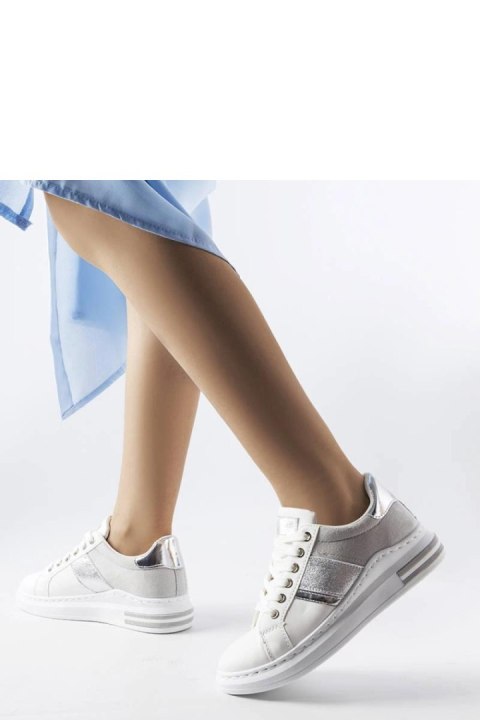 Białe sneakersy z szarymi wstawkami Deans - Solea Solea Białe sneakersy z szarymi wstawkami Deans - Solea Solea