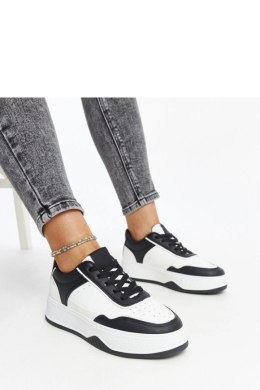 Biało-czarne sneakersy na grubszej podeszwie Rumai - Solea Solea