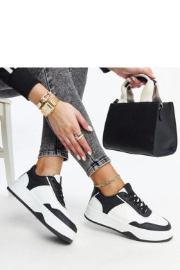 Biało-czarne sneakersy na grubszej podeszwie Rumai - Solea Solea