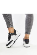 Biało-czarne sneakersy na grubszej podeszwie Rumai - Solea Solea Biało-czarne sneakersy na grubszej podeszwie Rumai - Solea Solea