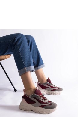 Bordowo-szare damskie sneakersy Milenka - Solea Solea