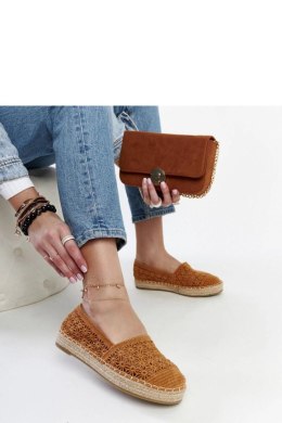 Brązowe koronkowe espadryle na platformie Samra - Solea Solea