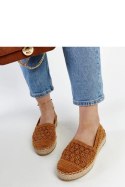 Brązowe koronkowe espadryle na platformie Samra - Solea Solea Brązowe koronkowe espadryle na platformie Samra - Solea Solea
