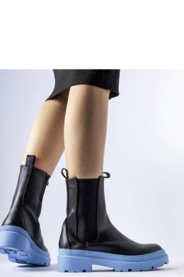 Czarne buty na niebieskiej podeszwie Georgette - Solea Solea