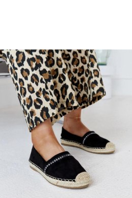 Czarne espadryle z cyrkoniami Abia - Solea Solea