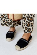 Czarne espadryle z cyrkoniami Abia - Solea Solea