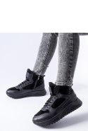 Czarne ocieplane wysokie sneakersy Malles - Solea Solea Czarne ocieplane wysokie sneakersy Malles - Solea Solea