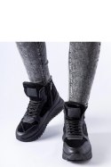 Czarne ocieplane wysokie sneakersy Malles - Solea Solea Czarne ocieplane wysokie sneakersy Malles - Solea Solea