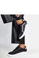 Czarne sneakersy na platformie z brokatem Fekete - Solea Solea Czarne sneakersy na platformie z brokatem Fekete - Solea Solea