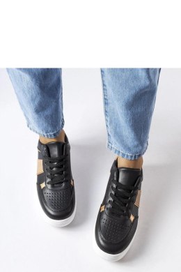 Czarno-złote sportowe sneakersy Parma - Solea Solea