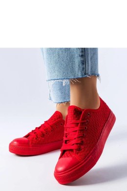 Czerwone trampki z tkaniny plecionej Thibodeau - Solea Solea