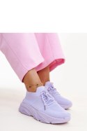 Fioletowe sneakersy na masywnej podeszwie Kassi - Solea Solea Fioletowe sneakersy na masywnej podeszwie Kassi - Solea Solea