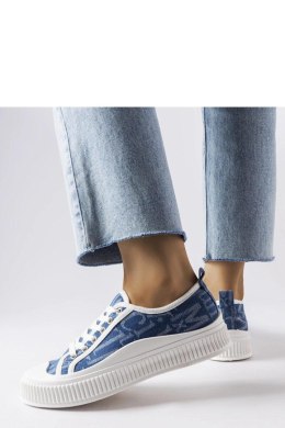 Granatowe trampki na platformie Alfianello - Solea Solea